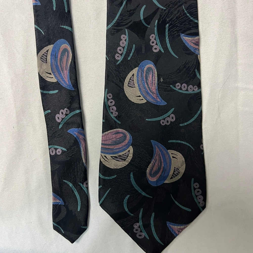 Vtg DON LOPER BEVERLY HILLS 100% Italian Silk Necktie Paisley Abstract Pattern‎